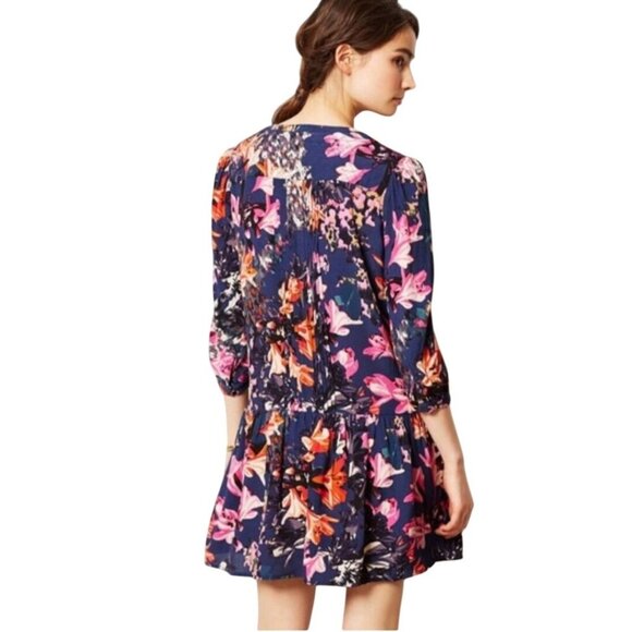 Anthropologie Maeve Caravane Tunic Dress Drop Waist Pockets Size L - Picture 4 of 12